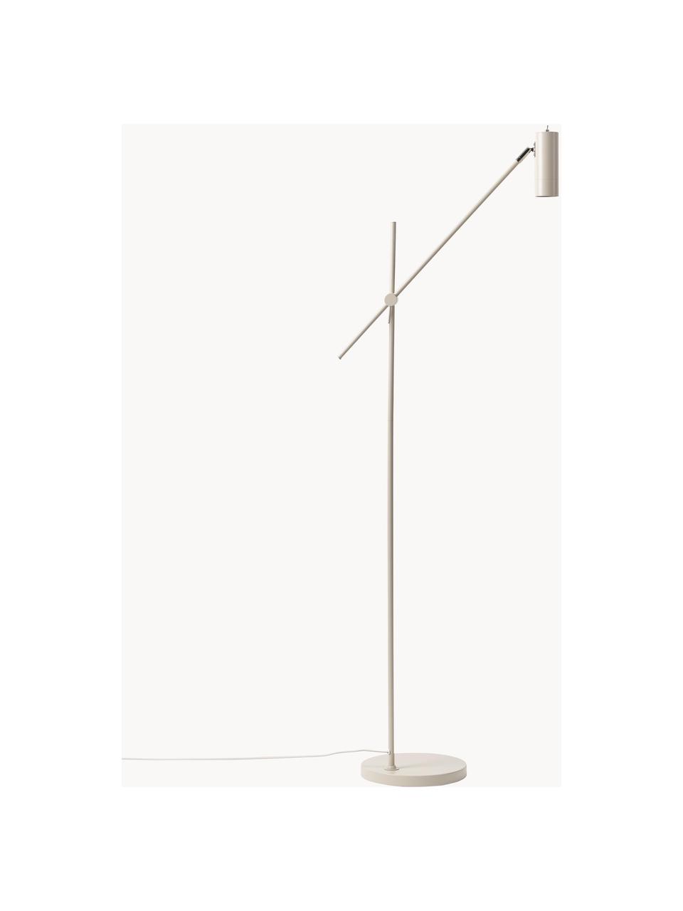 Moderní lampa na čtení Cassandra, Béžová, matná, V 152 cm