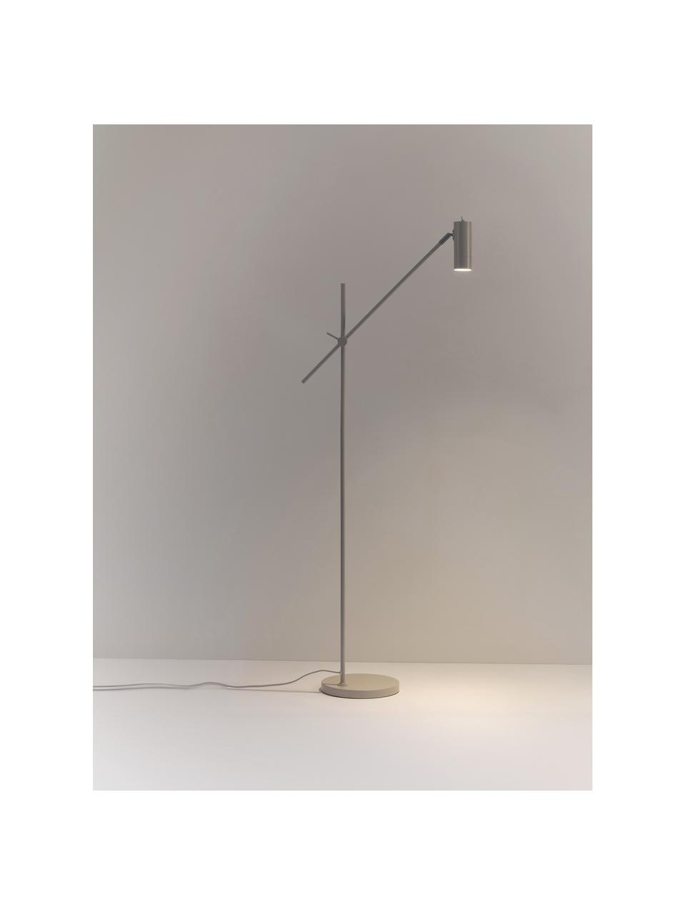 Lámpara de lectura Cassandra, Pantalla: metal con pintura en polv, Cable: cubierto en tela, Beige, Al 152 cm