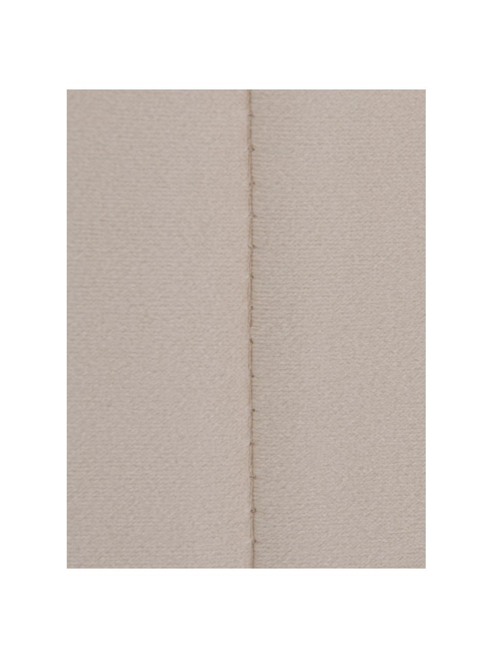 Tête de lit capitonnée en velours Adrio, Velours beige, larg. 160 x haut. 64 cm