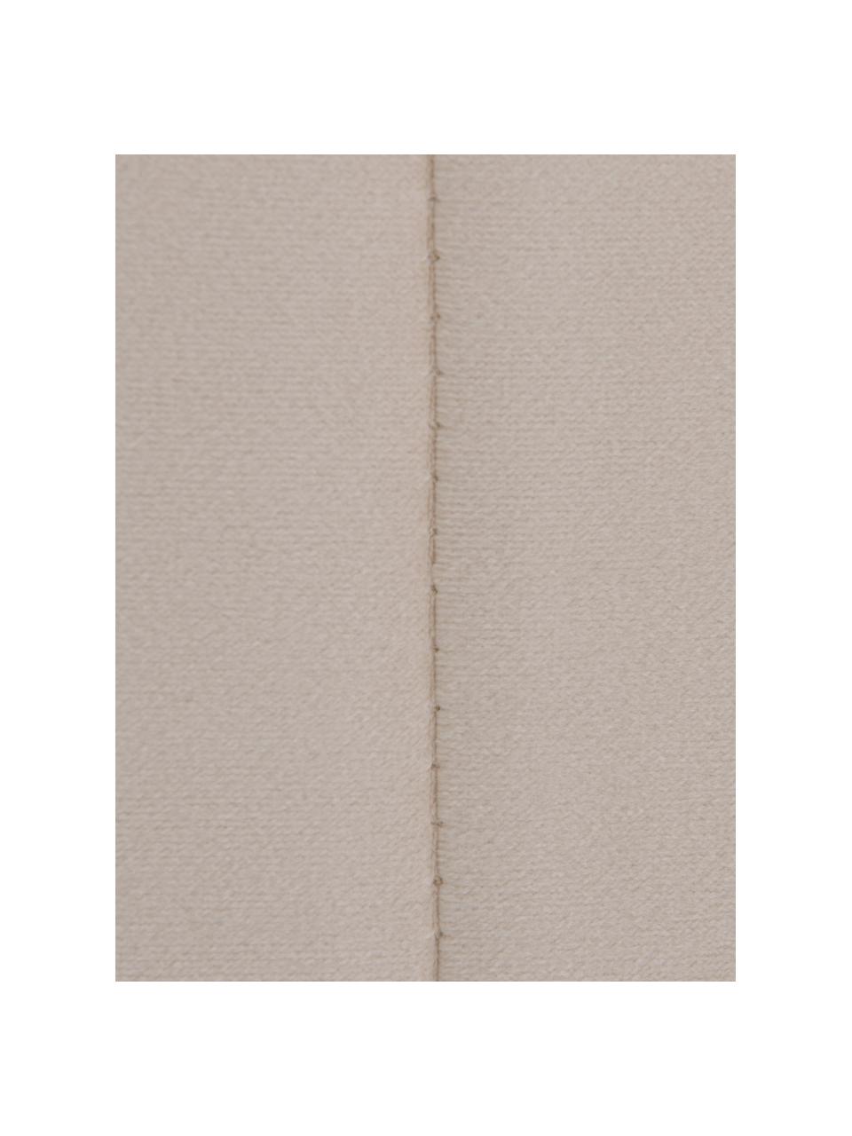 Zagłówek do łóżka tapicerowany z aksamitu Adrio, Tapicerka: 100% aksamit poliestrowy, Stelaż: drewno naturalne, metal, Beżowy aksamit, S 160 x W 64 cm