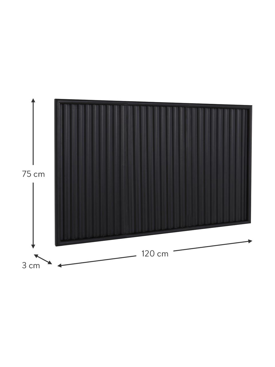 Decoración de pared grande Ringo, Tablero de fibras de densidad media (MDF), Negro, An 120 x Al 75 cm