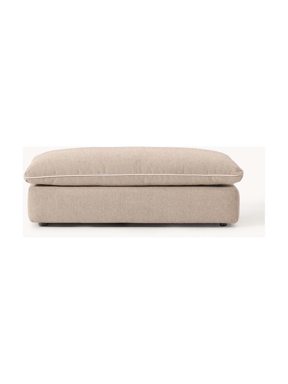 Pouf XL Felix, Tissu beige, larg. 140 x prof. 60 cm