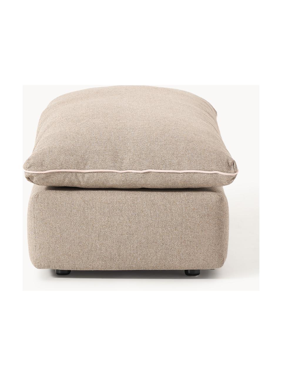 Pouf XL Felix, Tissu beige, larg. 140 x prof. 60 cm