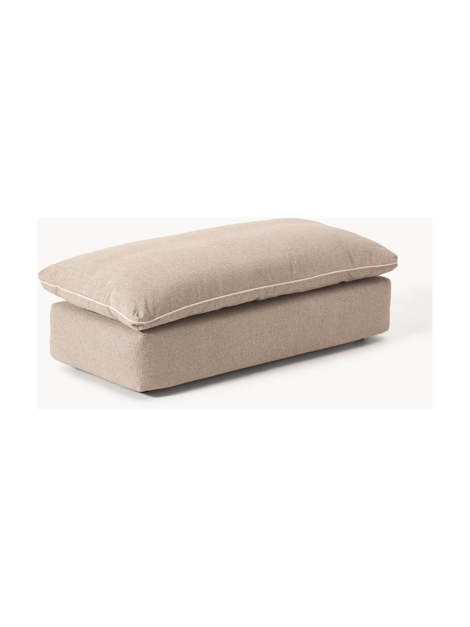 XL-Hocker Felix, Bezug: 100 % Polyester Der strap, Gestell: Massives Kiefern- und Fic, Füße: Kunststoff Dieses Produkt, Webstoff Beige, B 140 x T 60 cm