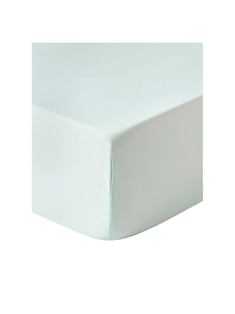 Spannbettlaken Comfort, Baumwollsatin, Webart: Satin Fadendichte 250 TC,, Salbeigrün, B 90 x L 200 cm, H 25 cm