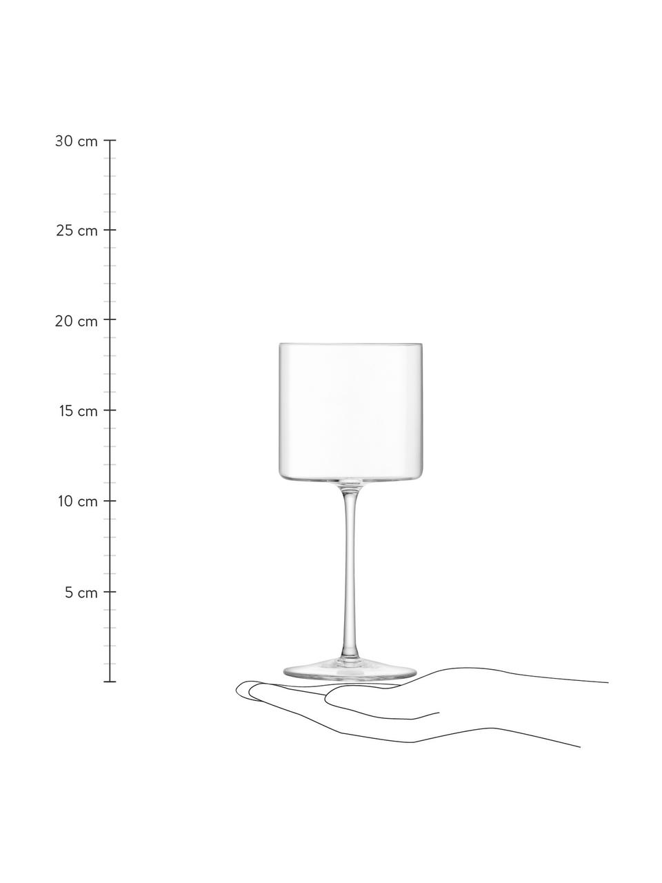 Mondgeblazen wijnglazenset Otis, 4-delig, Glas, Transparant, Ø 8 x H 19 cm, 310 ml