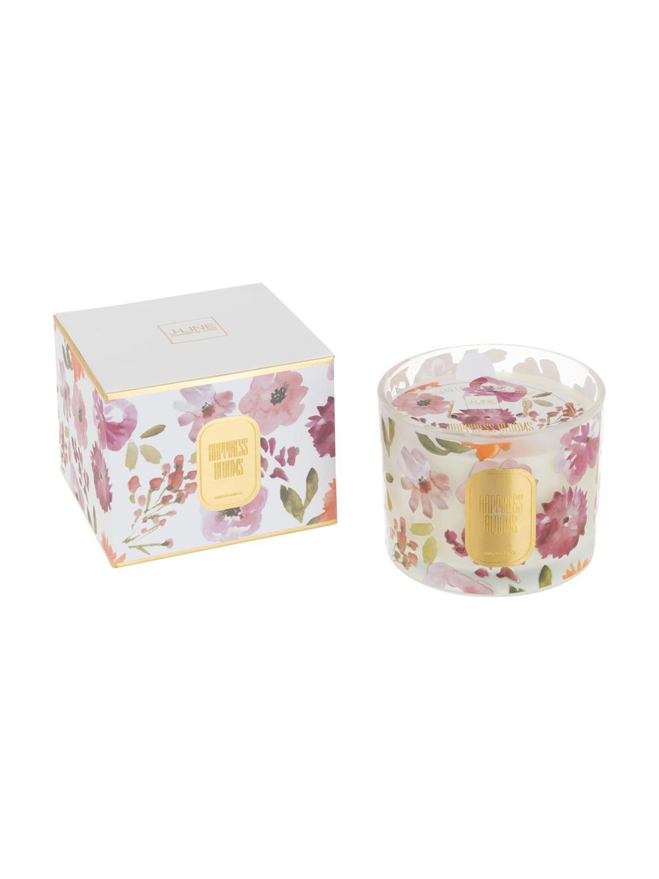 Vela perfumada de dos mechas Happiness Blomms (mimosa y rosa), Recipiente: vidrio, Mimosa y rosa, Ø 10 x Al 8 cm