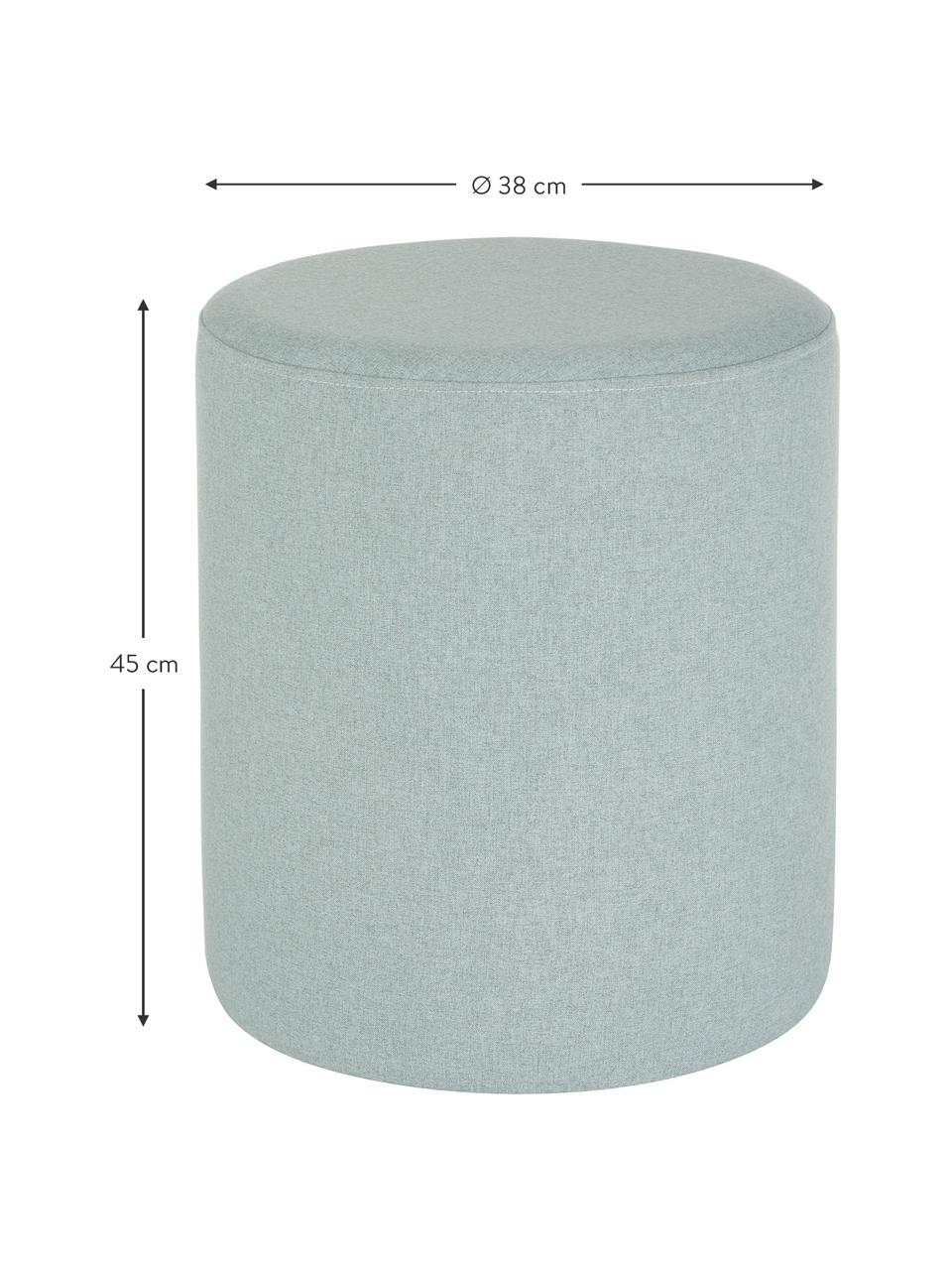 Tabouret Daisy, Tissu bleu-vert, Ø 38 x haut. 45 cm