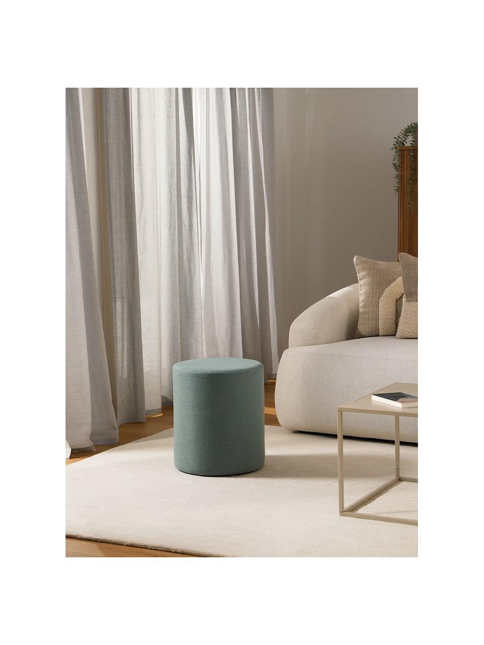 Tabouret Daisy, Tissu bleu-vert, Ø 38 x haut. 45 cm