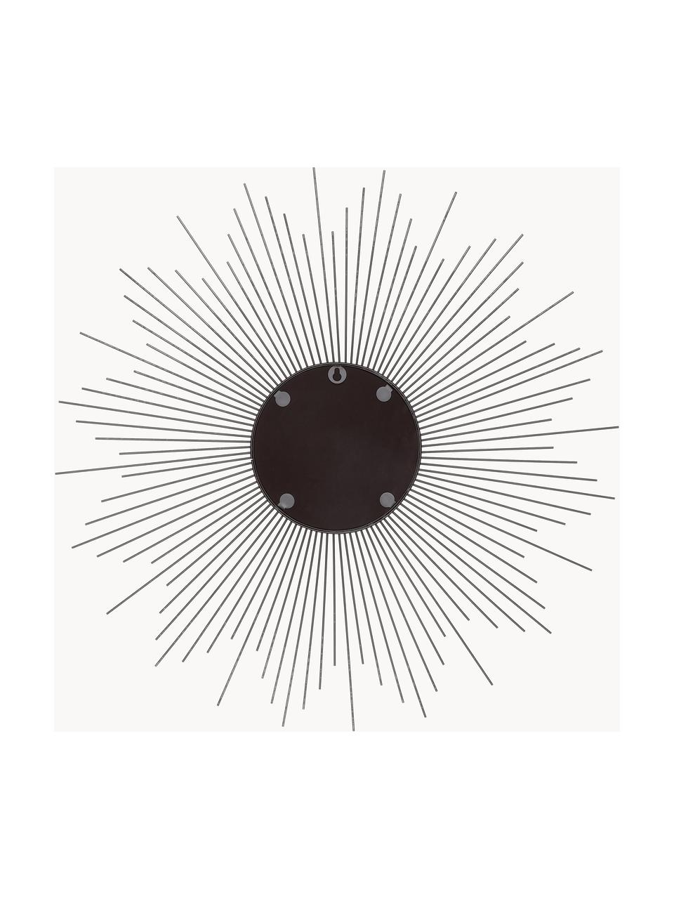 Zrkadlo v tvare slnka Ella, Čierna, Ø 104 x H 3 cm