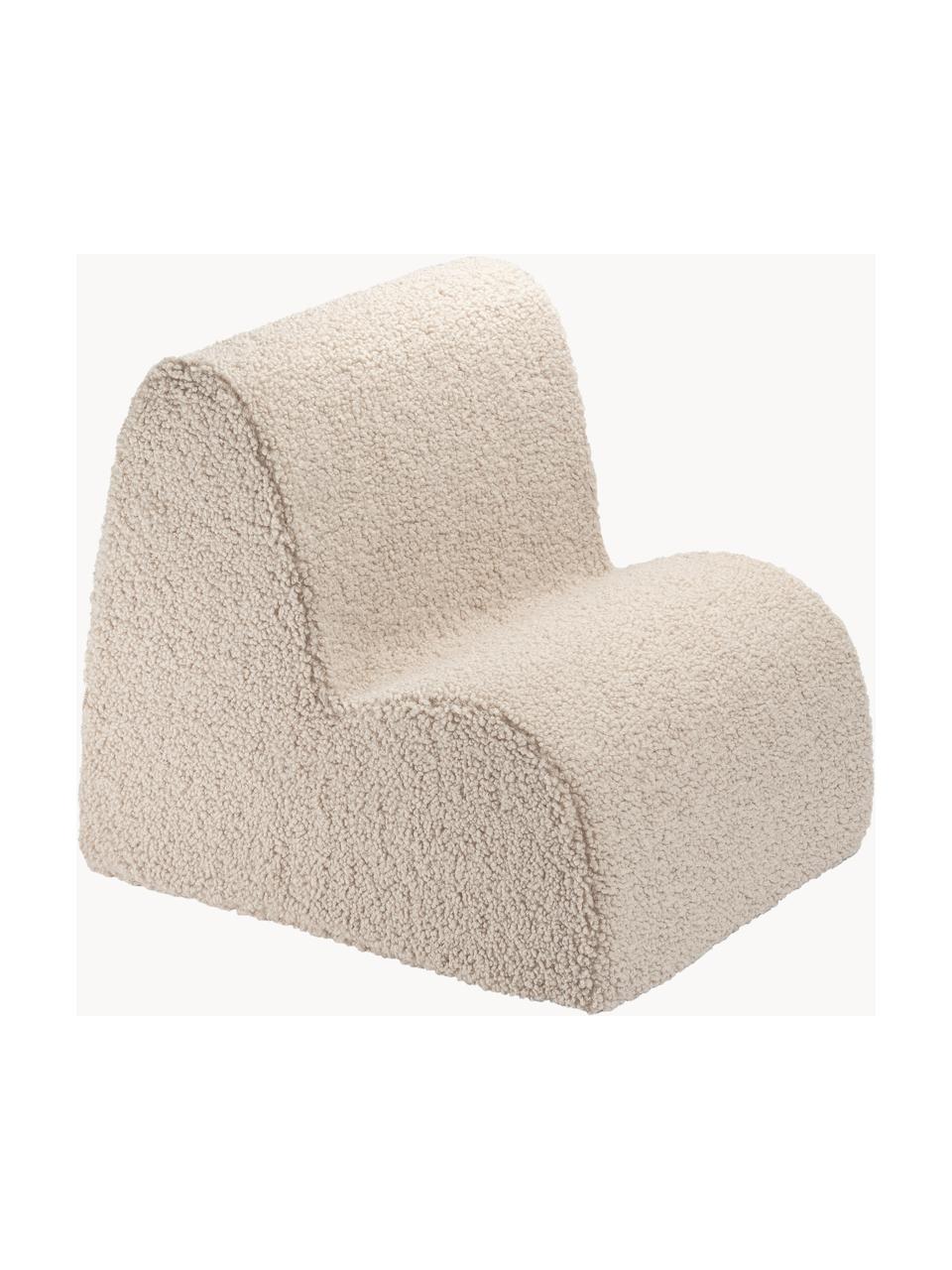 Fauteuil en peluche pour enfant Cloud, Peluche beige clair, larg. 50 x prof. 60 cm