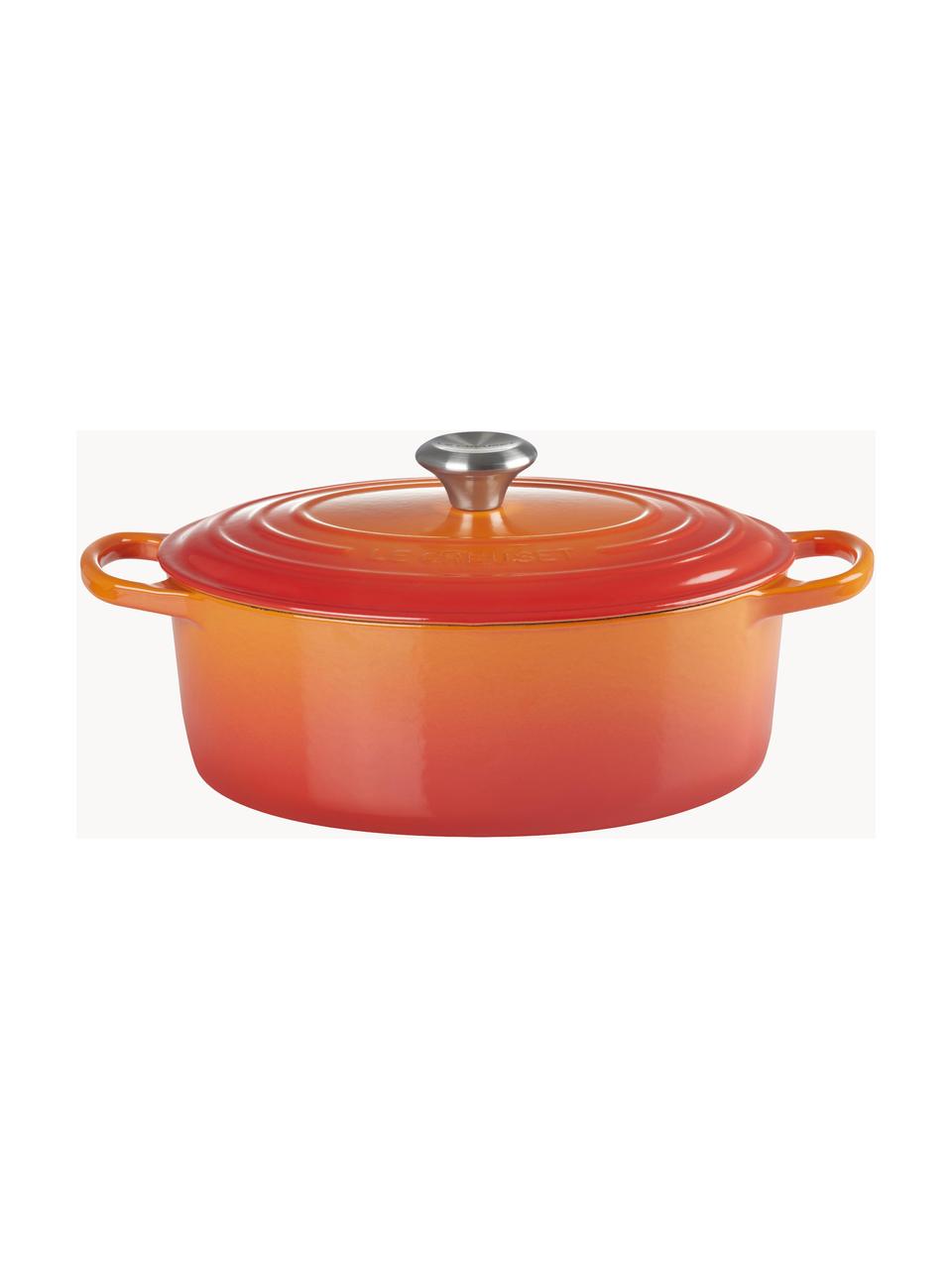 Cocotte ronde en fonte Signature Collection, Orangé, larg. 35 x prof. 22 cm