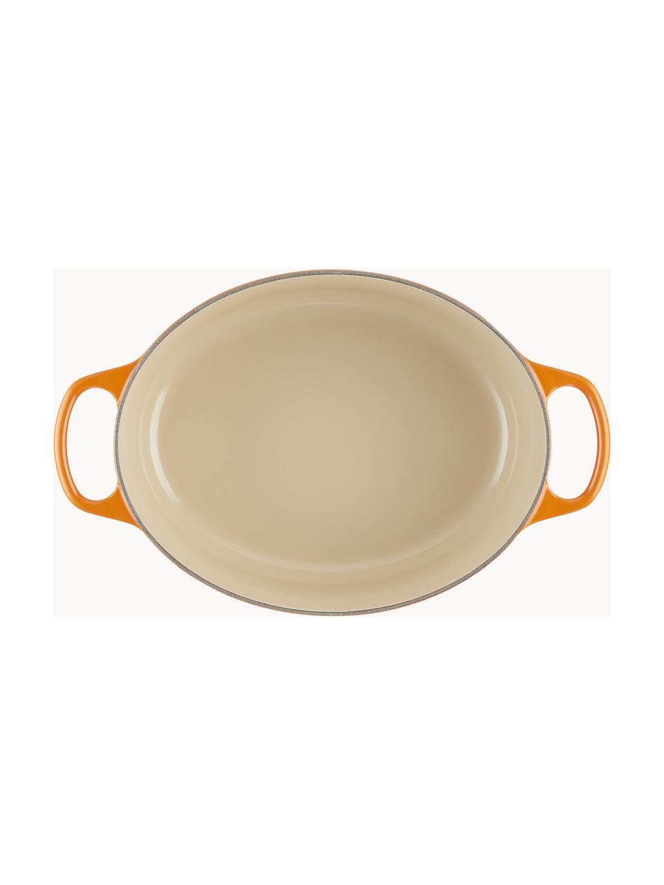 Cocotte ronde en fonte Signature Collection, Orangé, larg. 35 x prof. 22 cm