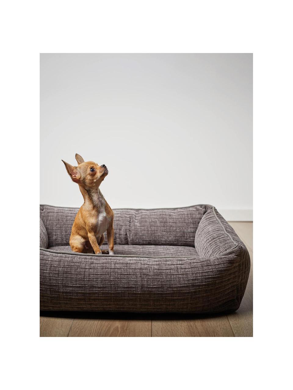 Panier en velours côtelé pour chien Nova, tailles variées, Gris foncé, larg. 68 x prof. 55 cm