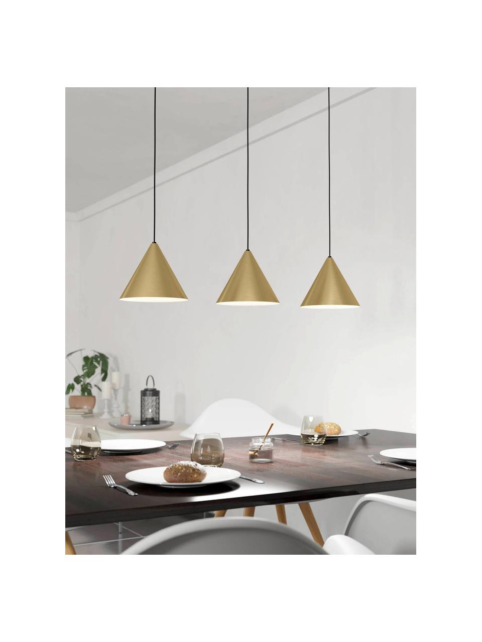 Grande suspension Narices, Couleur laitonnée, larg. 92 x haut. 110 cm