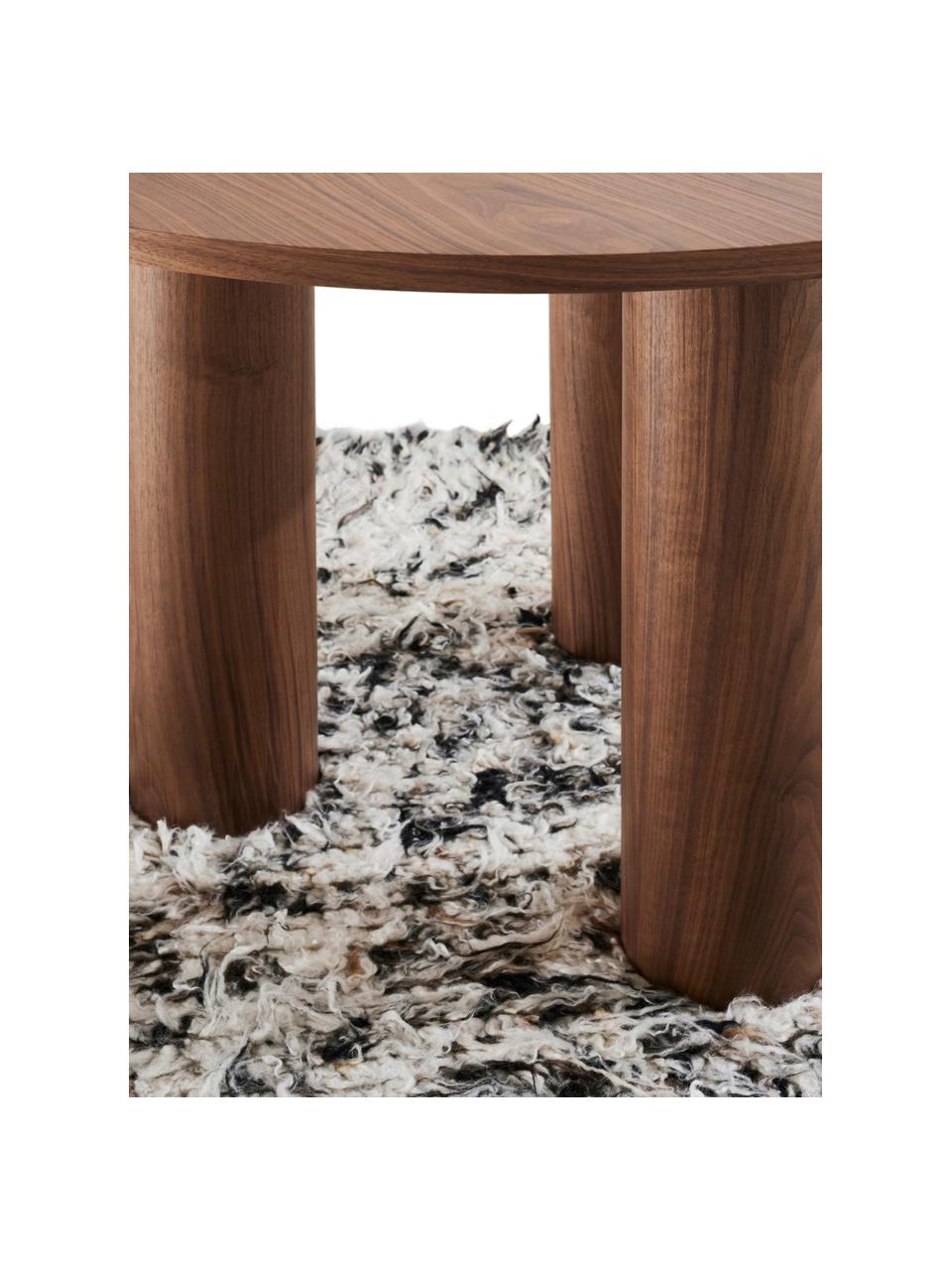 Kulatý stůl Colette, Ø 120 cm, MDF deska (dřevovláknitá deska střední hustoty) s dýhou z ořechu, certifikace FSC, Ořechové dřevo, Ø 120 cm, V 72 cm