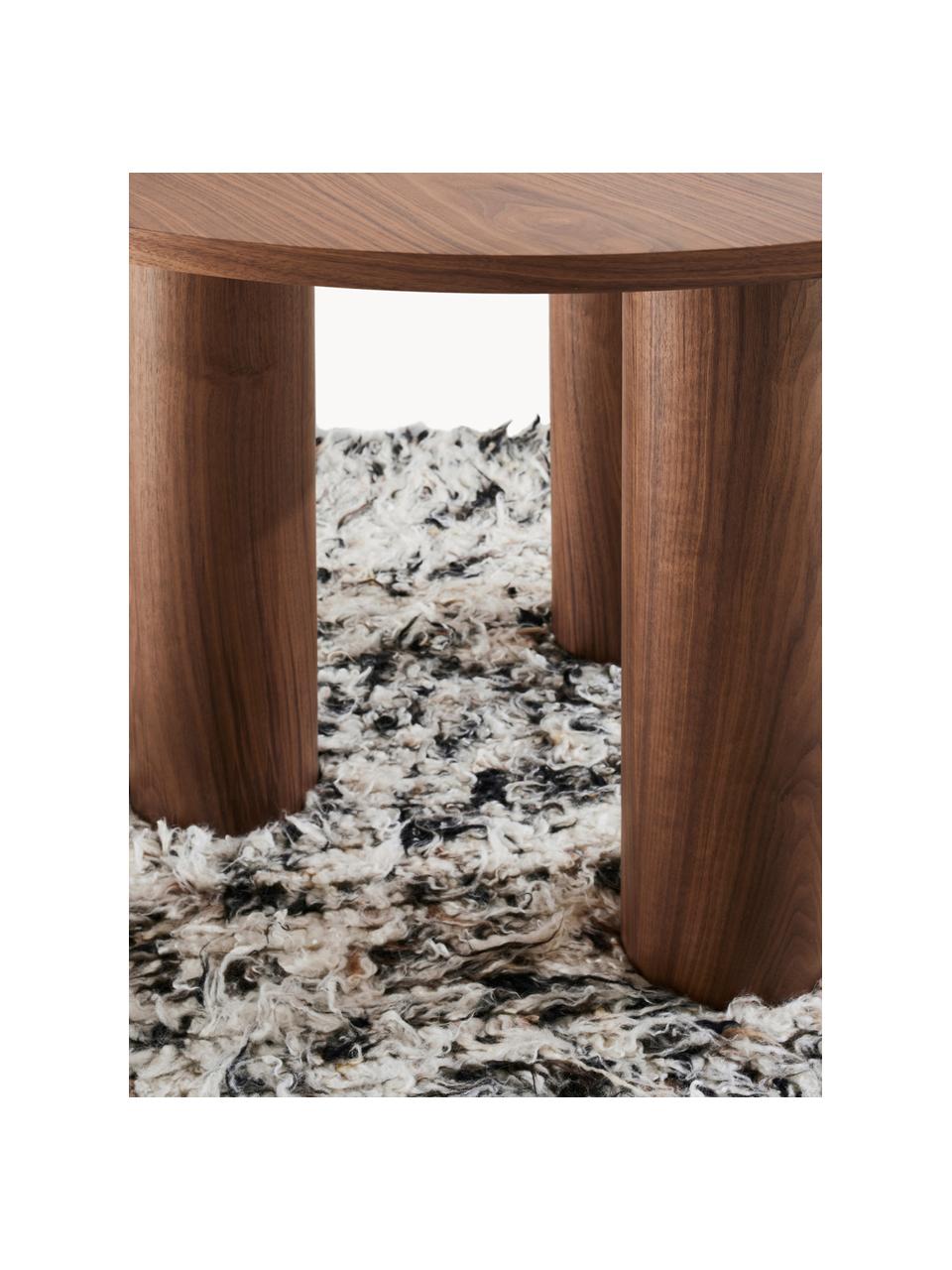 Table ronde Colette, Ø 120 cm, MDF avec placage en bois de noyer, certifié FSC, Bois de noyer, Ø 120 x haut. 72 cm