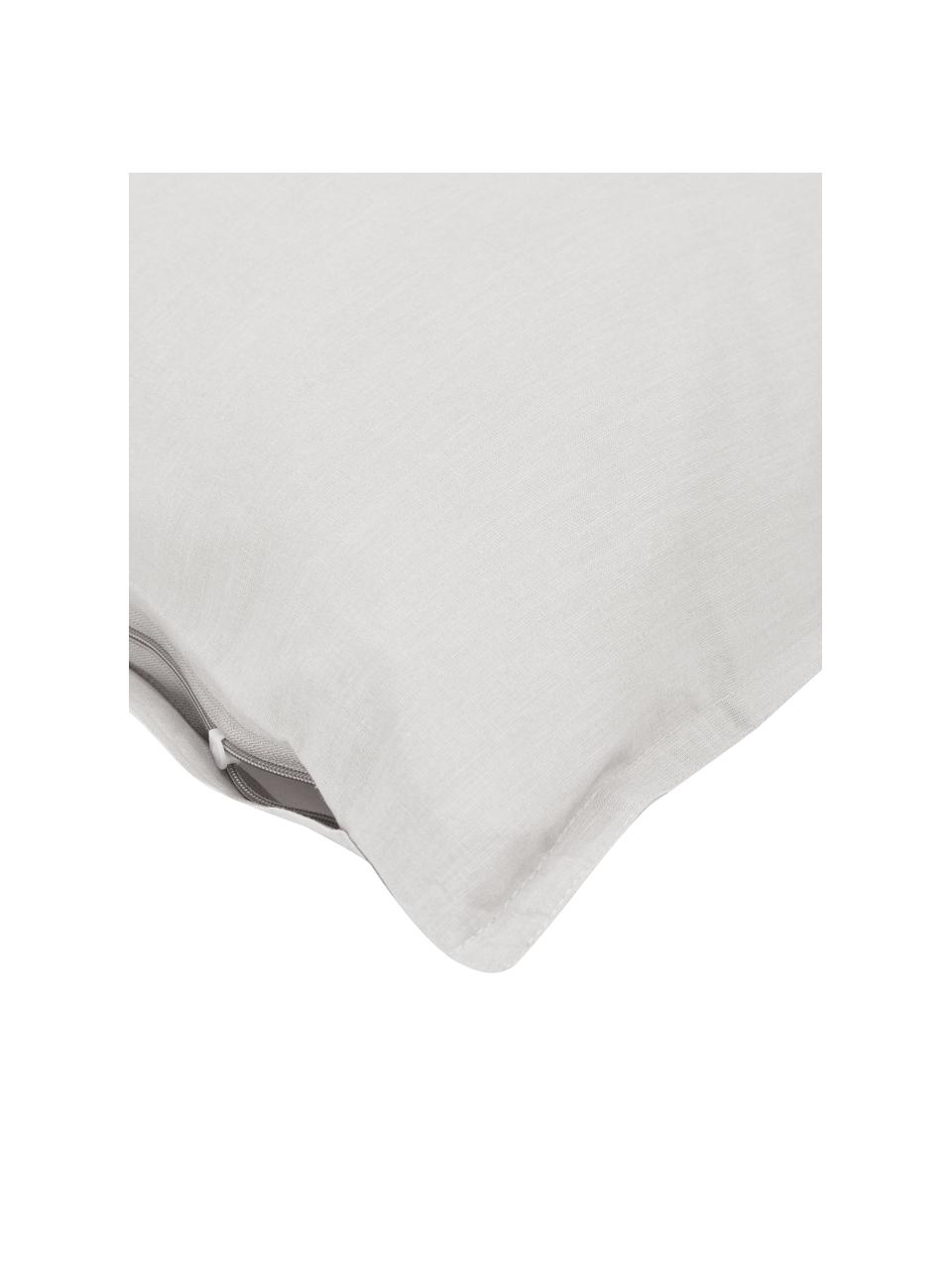 Pościel z bawełny z efektem sprania Arlene, Jasny szary, 200 x 200 cm + 2 poduszki 80 x 80 cm