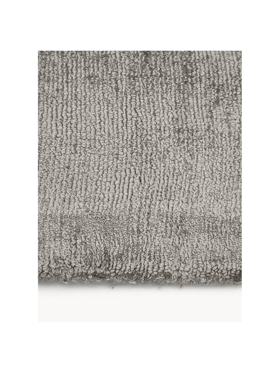 Ręcznie tkany chodnik z wiskozy Jane, Szary, S 80 x D 200 cm