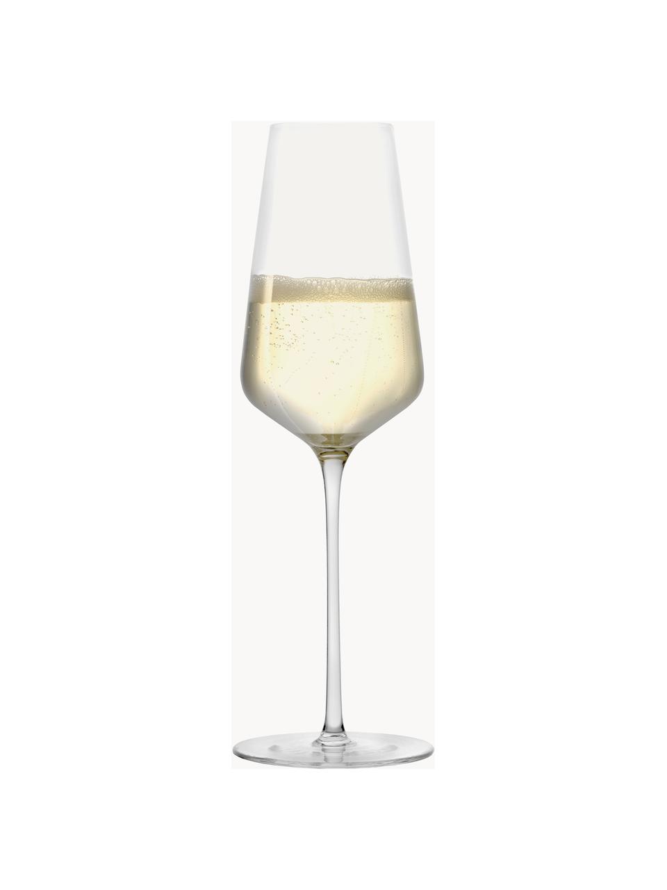 Kieliszek do szampana ze szkła kryształowego Starlight, 6 szt., Szkło kryształowe, Transparentny, Ø 8 x W 23 cm, 290 ml