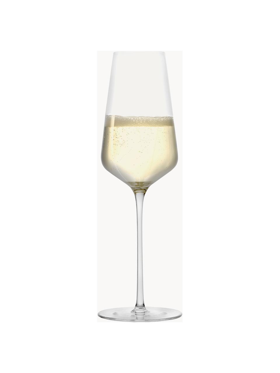 Kristall-Champagnergläser Starlight, 6 Stück, Kristallglas, Transparent, Ø 8 x H 23 cm, 290 ml