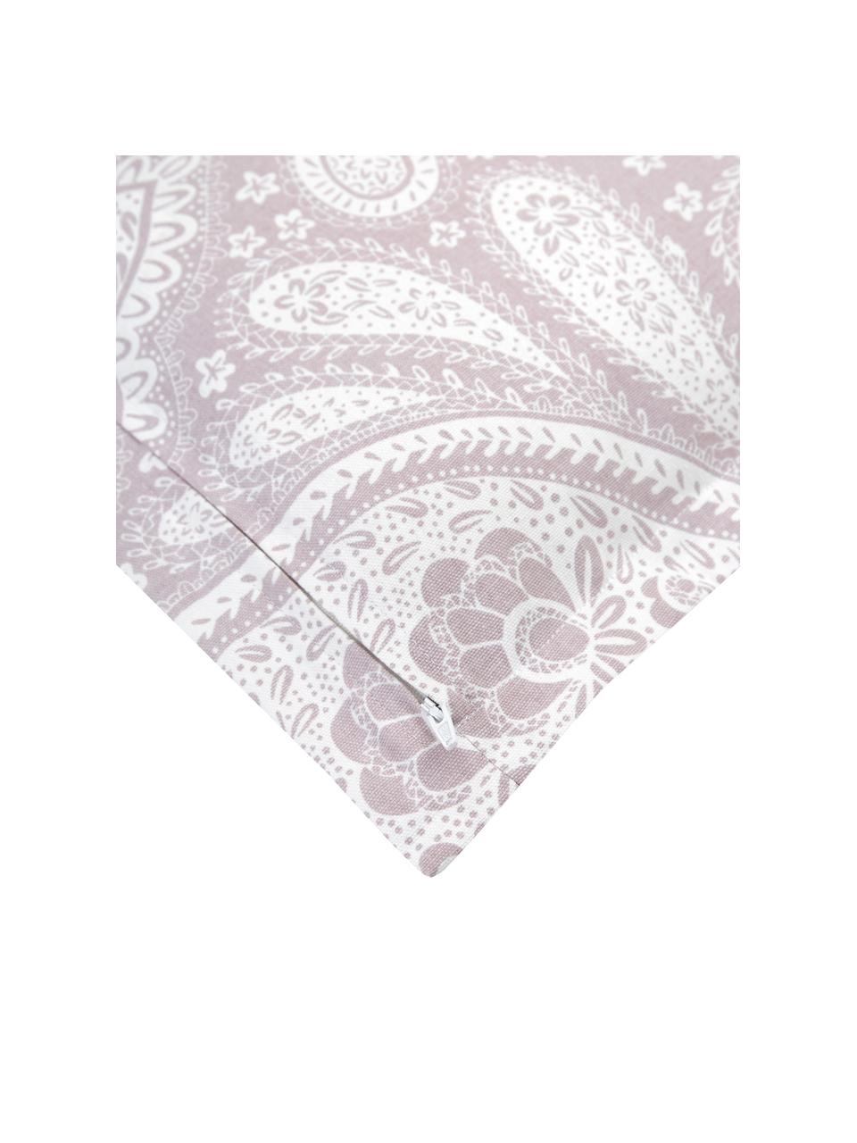 Kussenhoes Manon van biokatoen met paisley patroon, 100% biokatoen, GOTS-gecertificeerd, Lila, B 45 x L 45 cm