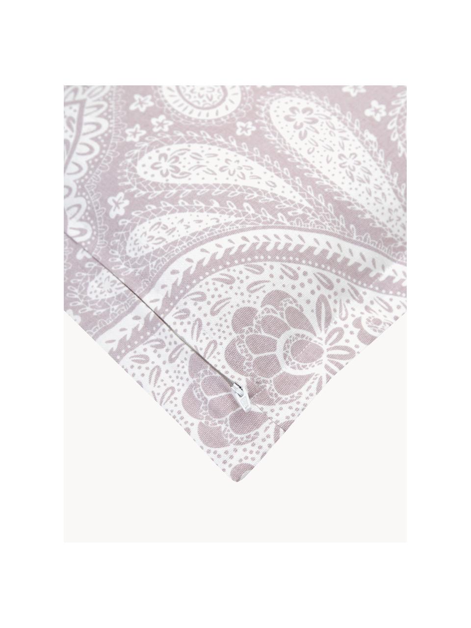 Kissenhülle Manon mit Paisley-Muster, 100% Bio-Baumwolle, GOTS-zertifiziert, Rosa, Weiß, B 45 x L 45 cm