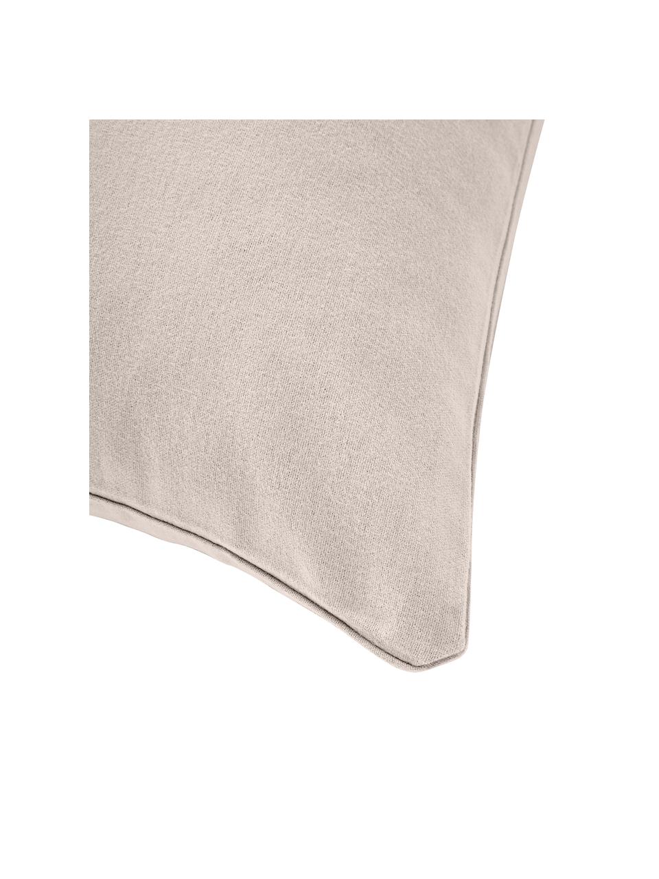 Federa in flanella di cotone Biba, Beige, Larg. 50 x Lung. 80 cm
