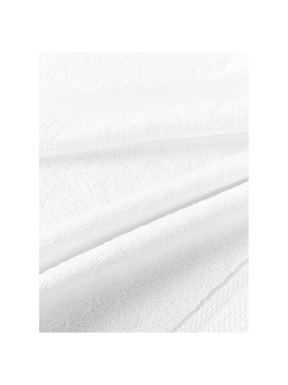 Lot de serviettes de bain en coton bio Premium, tailles variées, Blanc, 4 éléments (2 serviettes de toilette et 2 draps de bain)