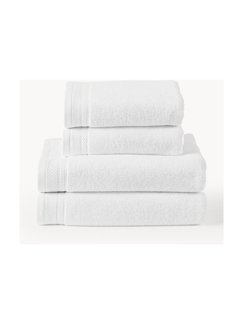 Lot de serviettes de bain en coton bio Premium, tailles variées, 100 % coton bio certifié GOTS (par GCL International, GCL-300517)
Qualité supérieure 600 g/m², Blanc, 4 éléments (2 serviettes de toilette et 2 draps de bain)