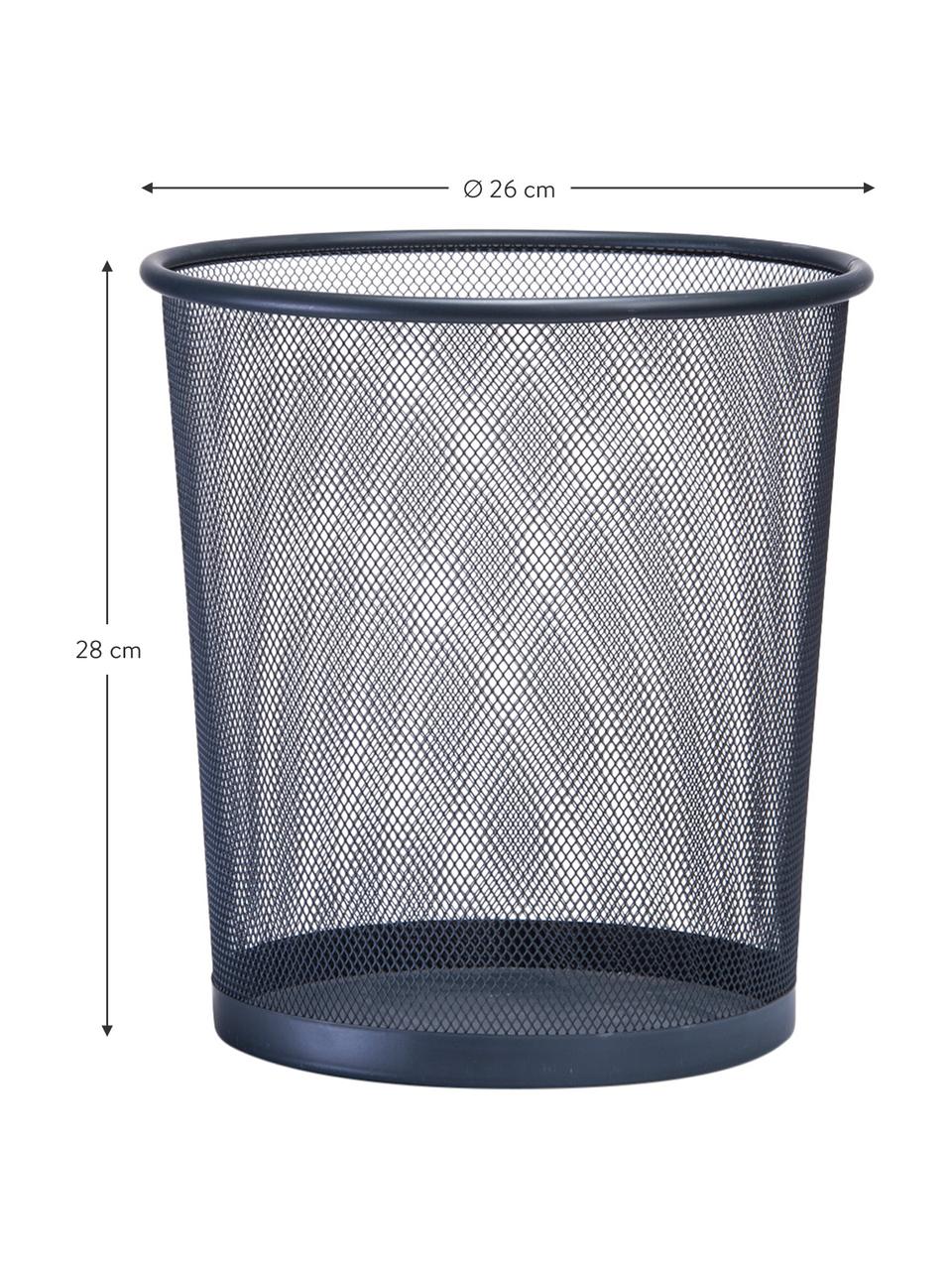 Odpadkový koš Mesh, Lakovaný kov, Antracitová, Š 26 cm, V 28 cm