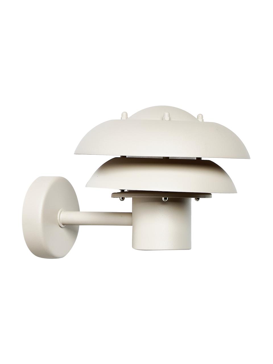 Outdoor wandlamp Kurnos, Diffuser: kunststof, Beige, Ø 26 x H 18 cm