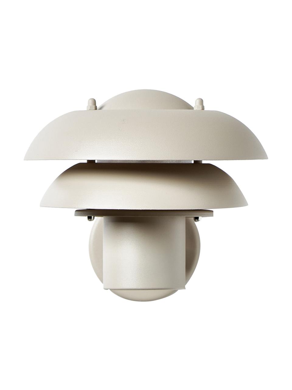 Outdoor wandlamp Kurnos, Diffuser: kunststof, Beige, Ø 26 x H 18 cm