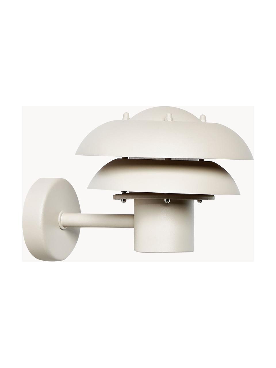 Outdoor wandlamp Kurnos, Diffuser: kunststof, Beige, Ø 26 x H 18 cm