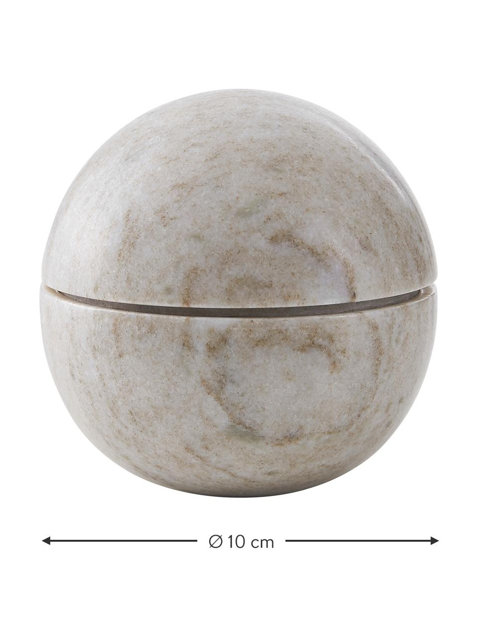 Malá mramorová šperkovnice Boel, Mramor, Béžová, Ø 10 cm, V 10 cm