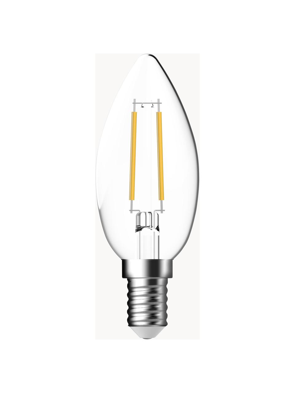 Lampadine E14, bianco caldo, 6 pz, Lampadina: vetro, Base lampadina: alluminio, Trasparente, Ø 4 x Alt. 10 cm