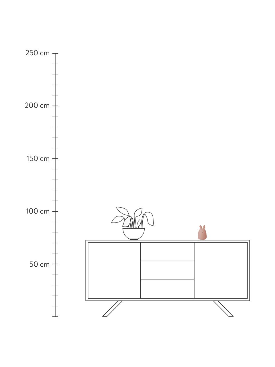 Lampa dekoracyjna LED Winston Rabbit, 100% silikon, Blady różowy, Ø 11 x W 14 cm