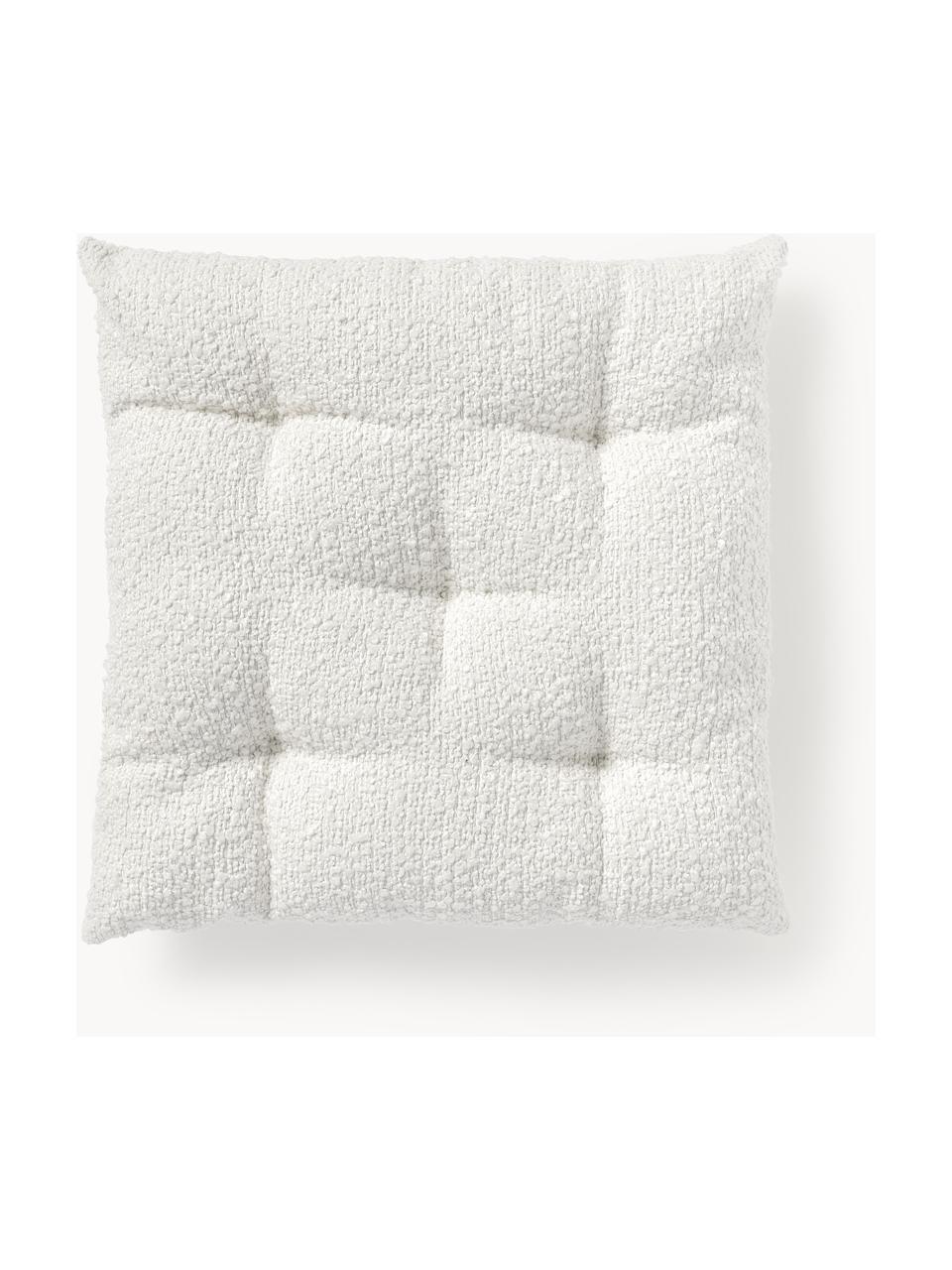 Coussins de chaise en bouclette Bellamie, 2 pièces, Bouclé blanc, larg. 40 x long. 40 cm