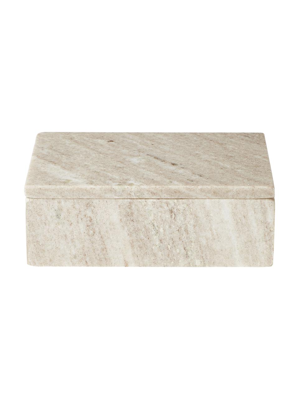 Mramorová šperkovnice Venice, Mramor, Béžová, travertinový vzhled, Š 20 cm, V 7 cm