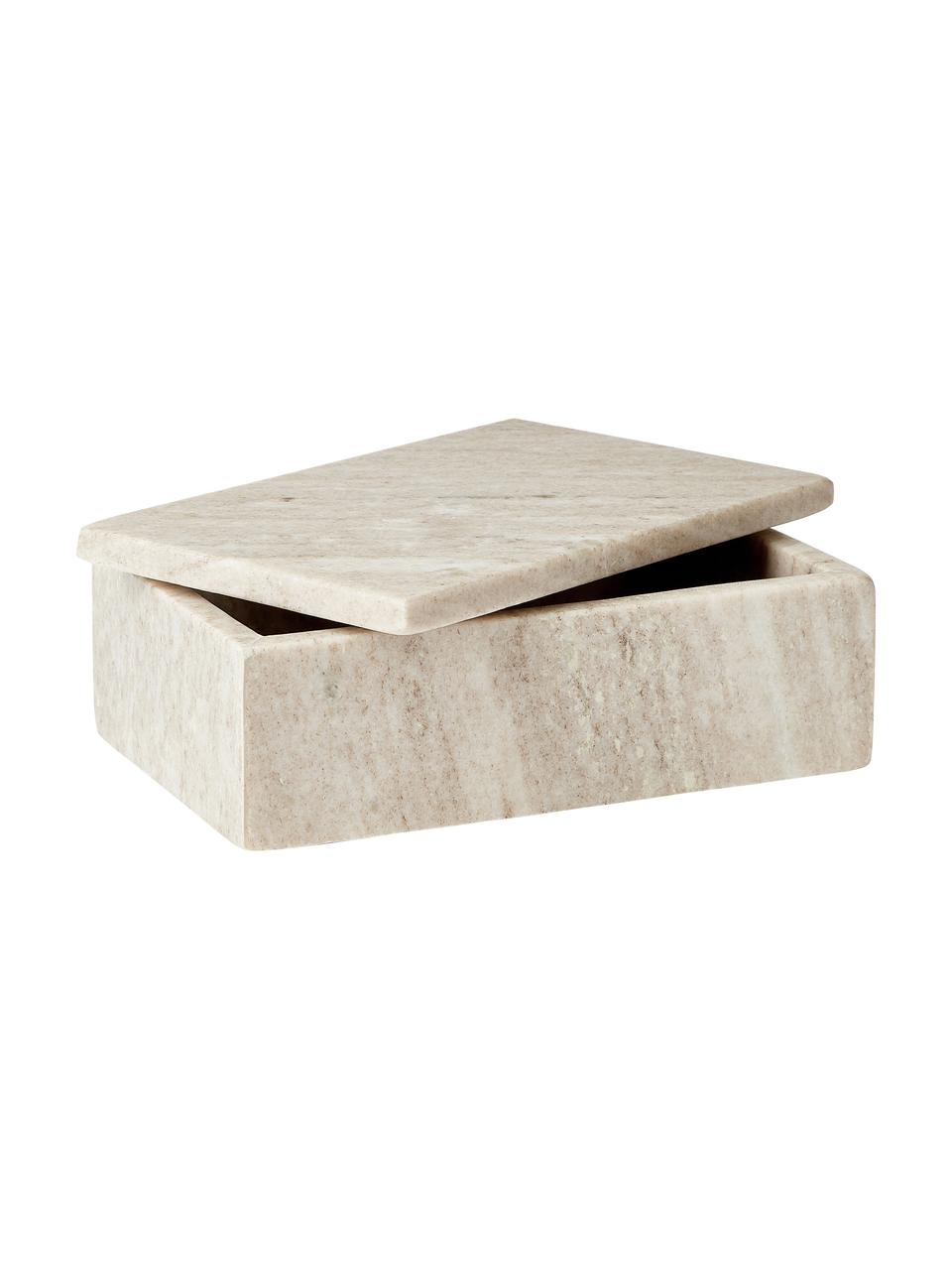 Joyero de mármol travertino Venice, Mármol, Travertino beige, An 20 x Al 7 cm