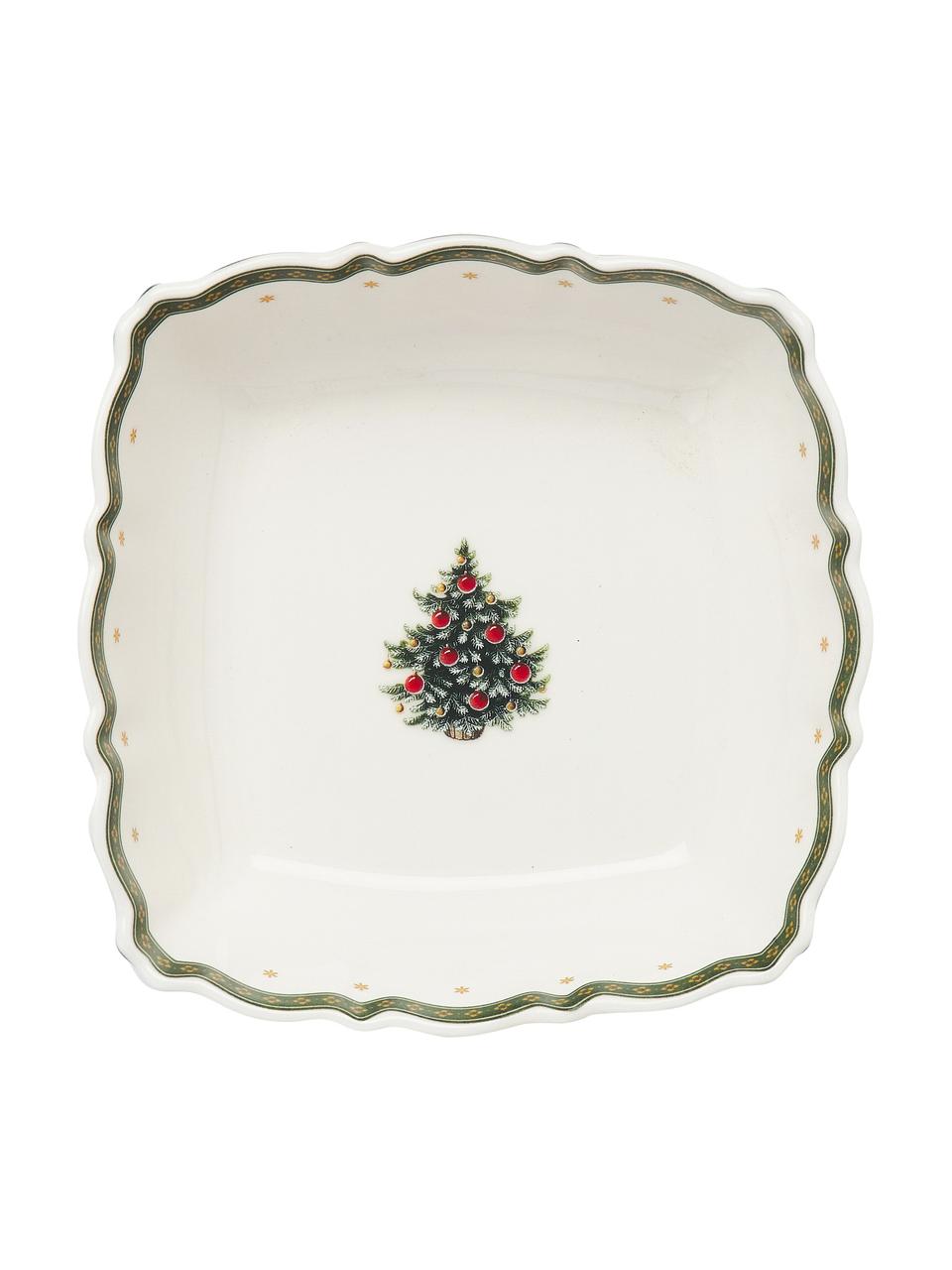 Misa z porcelany Delight, Porcelana premium, Biały, zielony, czerwony, we wzór, S 16 x W 5 cm