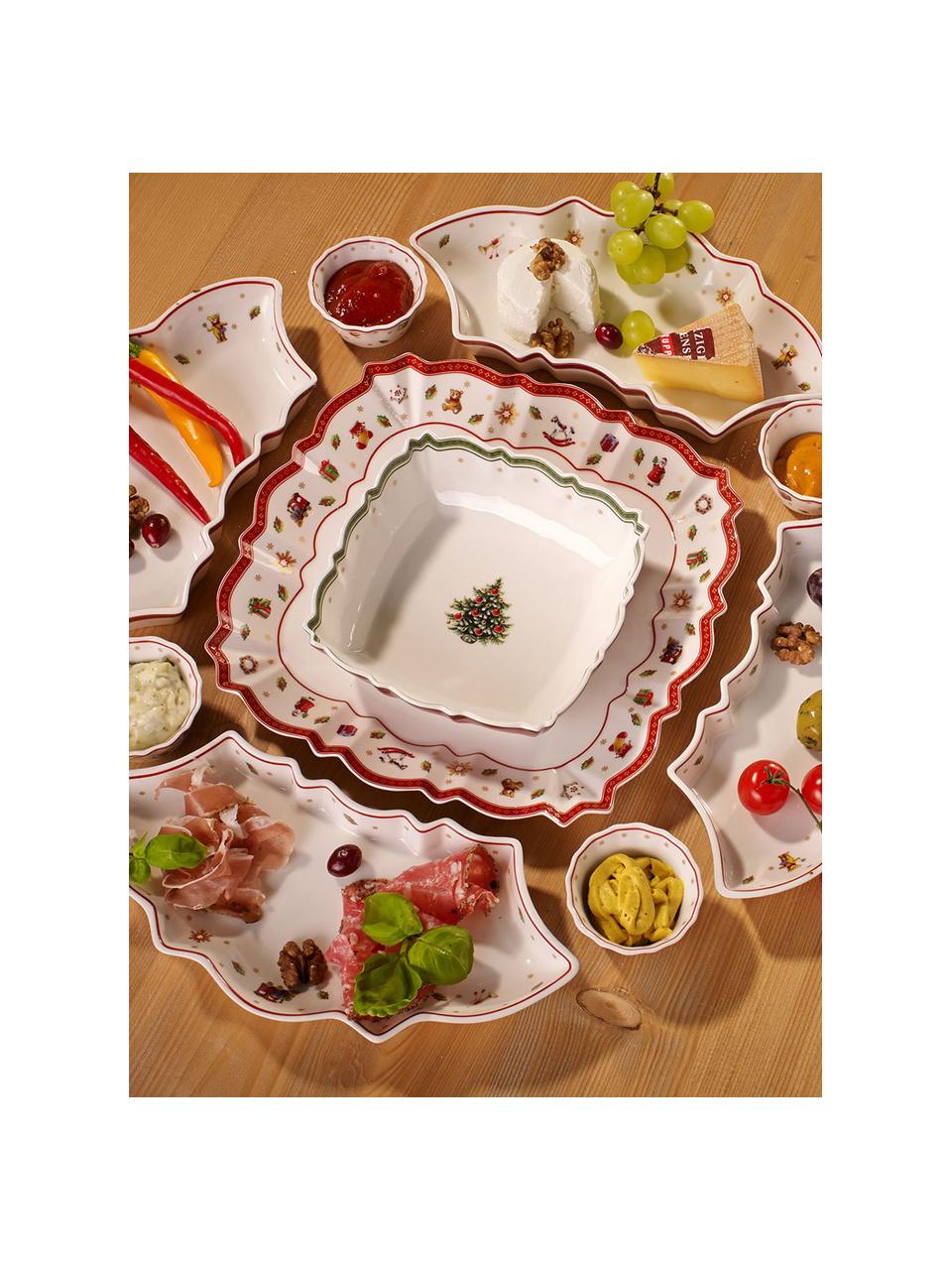Porcelánová misa Toy's Delight, Premium porcelán, Biela, zelená, červená, vzorovaná, Š 16 x V 5 cm