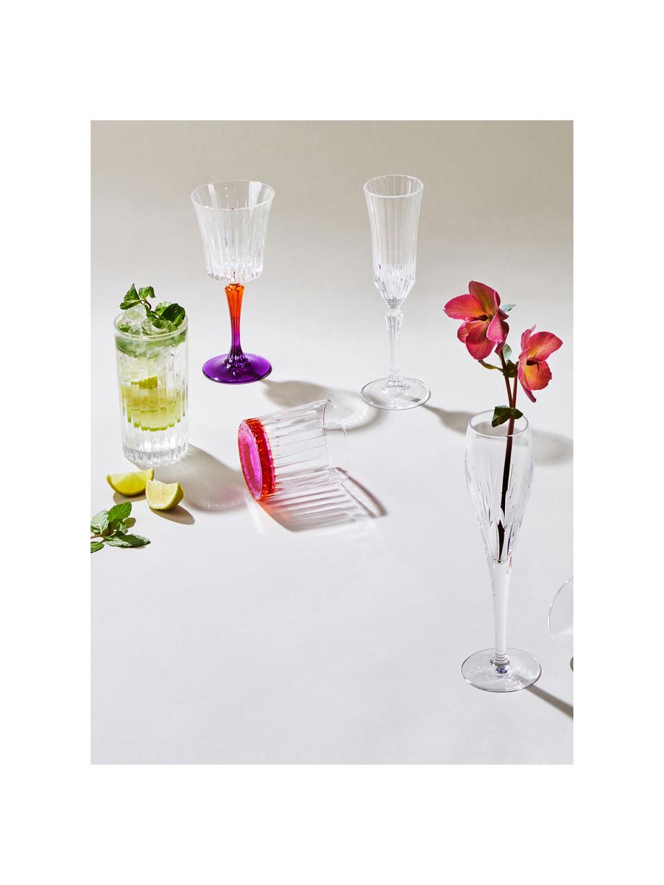 Vasos old fashioned de cristal Luxion Gipsy, 6 uds., Cristal Luxion, Transparente, bronceado, rosa, Ø 8 x Al 9 cm, 300 ml