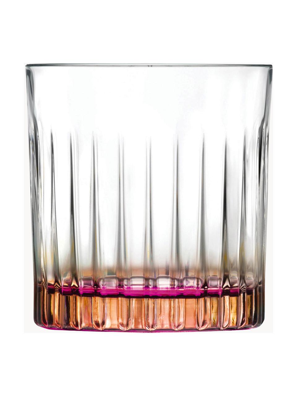 Sklenice z křišťálu Luxion Gipsy, 6 ks, Křišťál Luxion, Transparentní, měděná, růžová, Ø 8 cm, V 9 cm, 360 ml