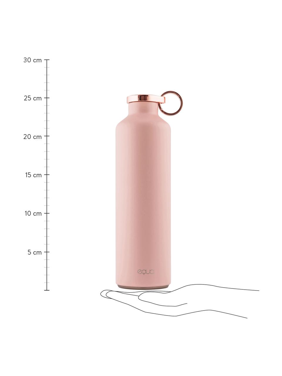 Bouteille isotherme Classy Thermo Pink Blush, Acier inoxydable, enduit, Rose, couleur cuivrée, Ø 8 x haut. 26 cm