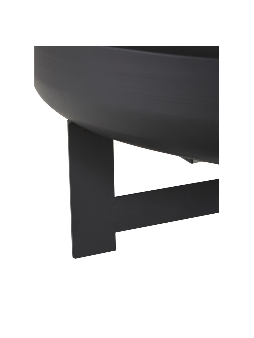 Vuurschaal Efesto, Gepoedercoat staal, bestand tegen hoge temperaturen, Zwart, Ø 60 x H 24 cm