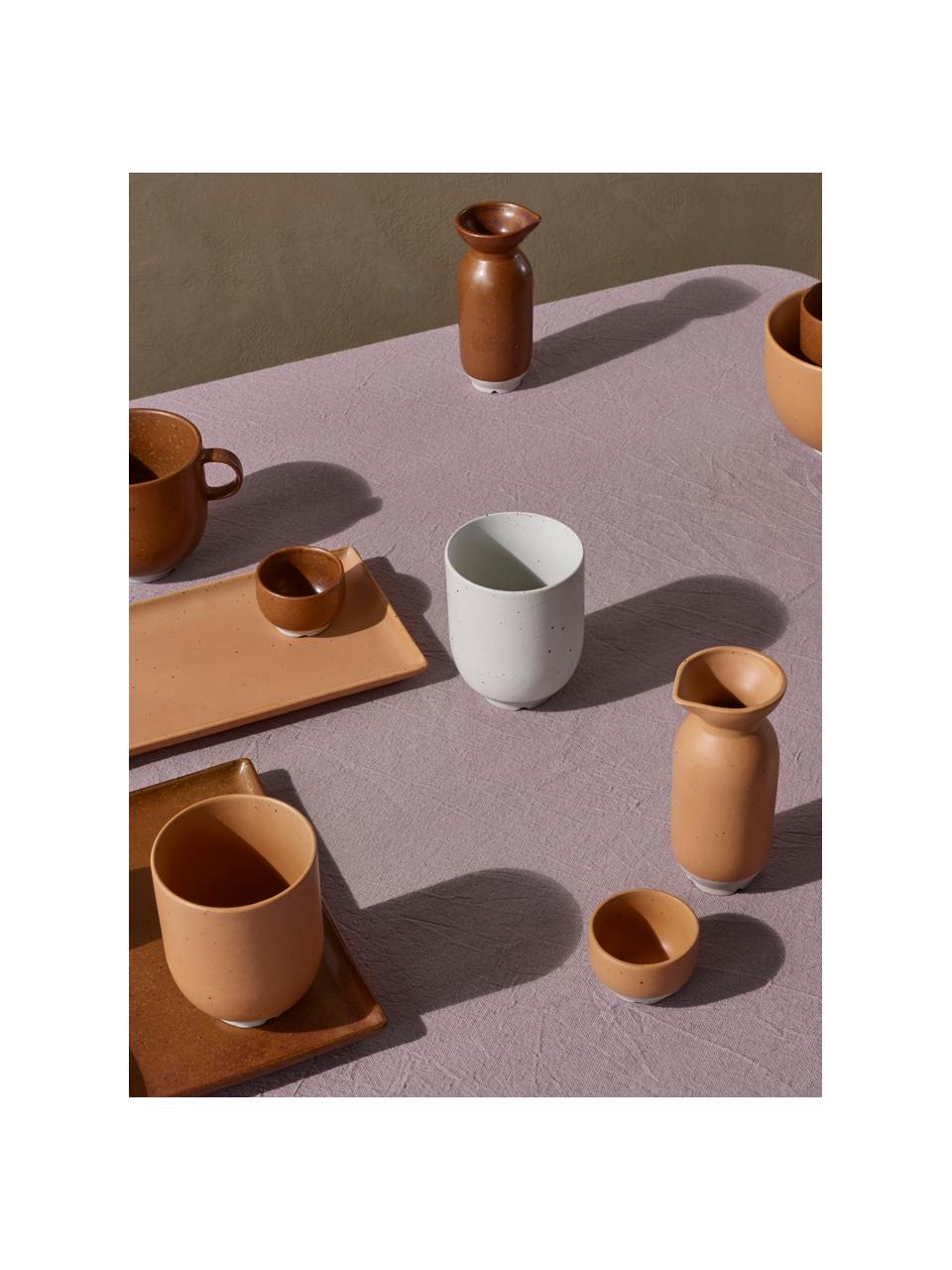 Tazas sin asa de gres Eli, 4 uds., Gres, Bayo, beige, Ø 7 x Al 9 cm