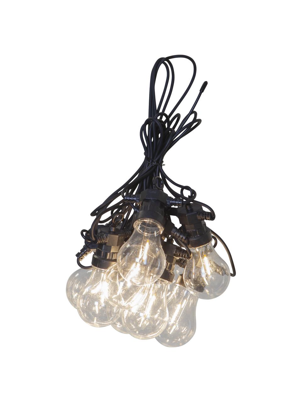 LED-Lichterkette Circus, 405 cm, 10 Lampions, Lampions: Kunststoff, Schwarz, Transparent, L 405 cm