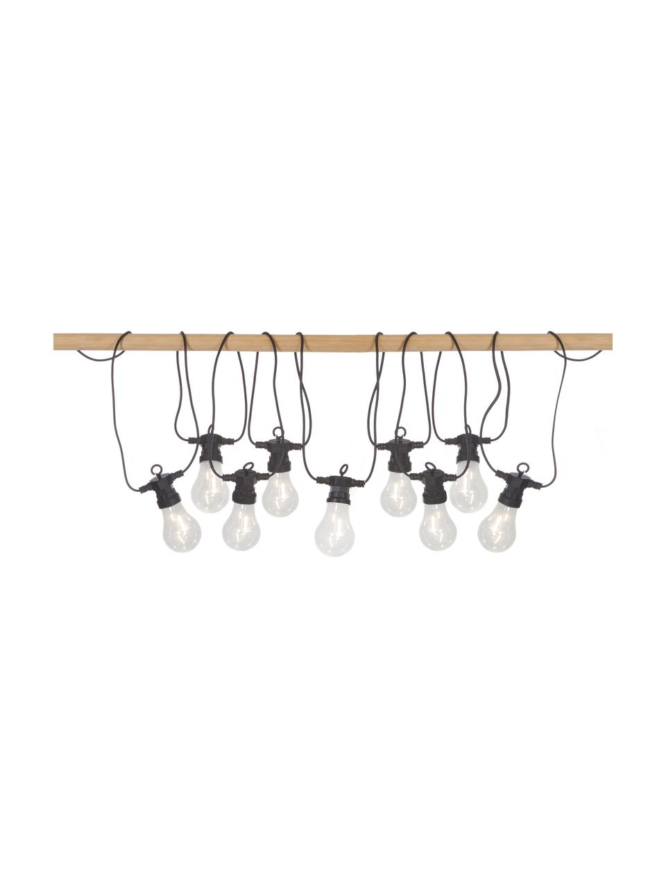 LED lichtslinger Circus, 405 cm, 10 lampions, Lampions: kunststof, Zwart, transparant, L 405 cm