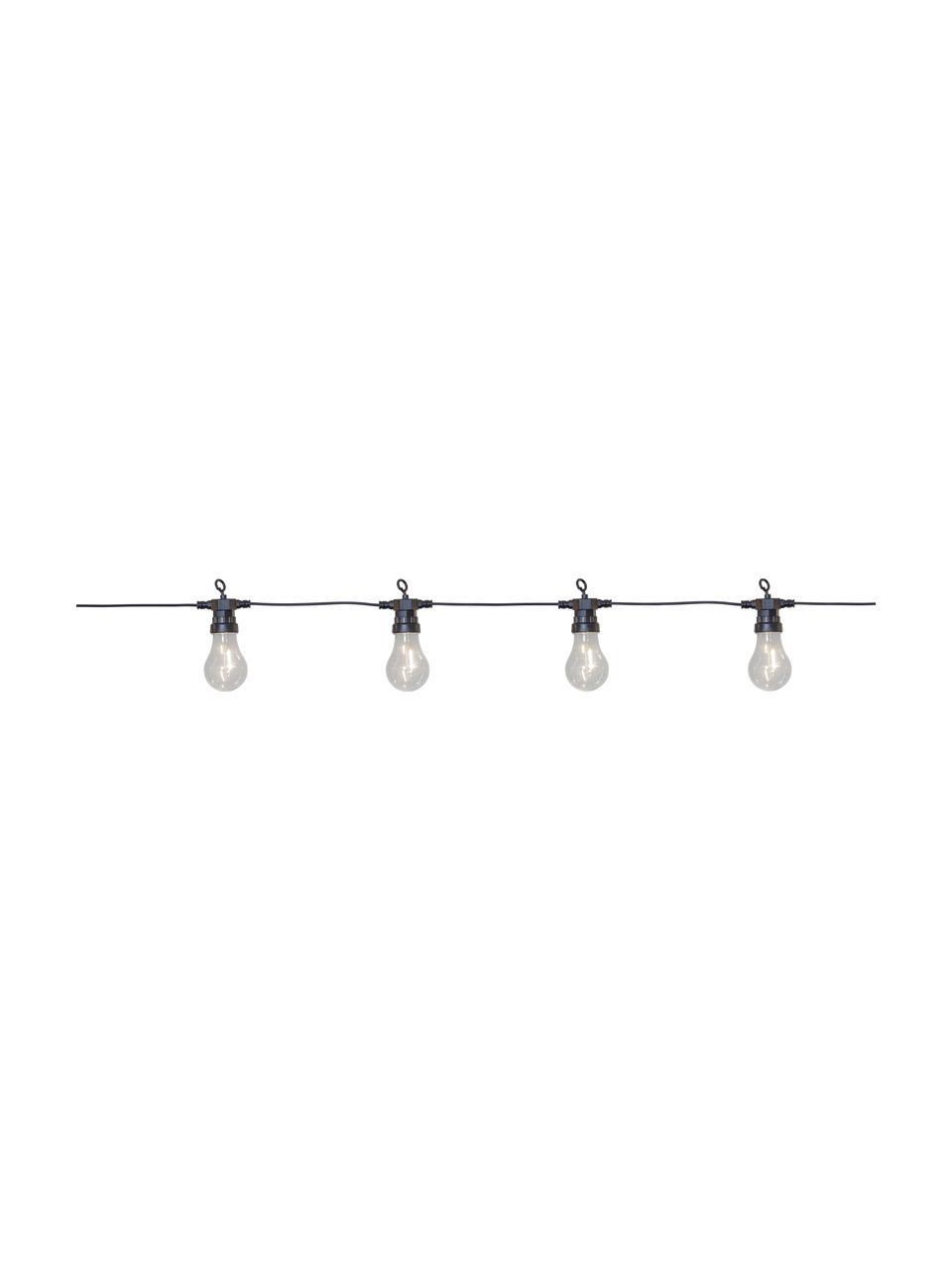 LED-Lichterkette Circus, 405 cm, 10 Lampions, Lampions: Kunststoff, Schwarz, Transparent, L 405 cm